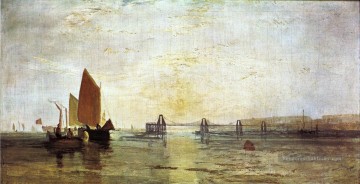 La chaîne Pier Brighton romantique Turner Peinture à l'huile